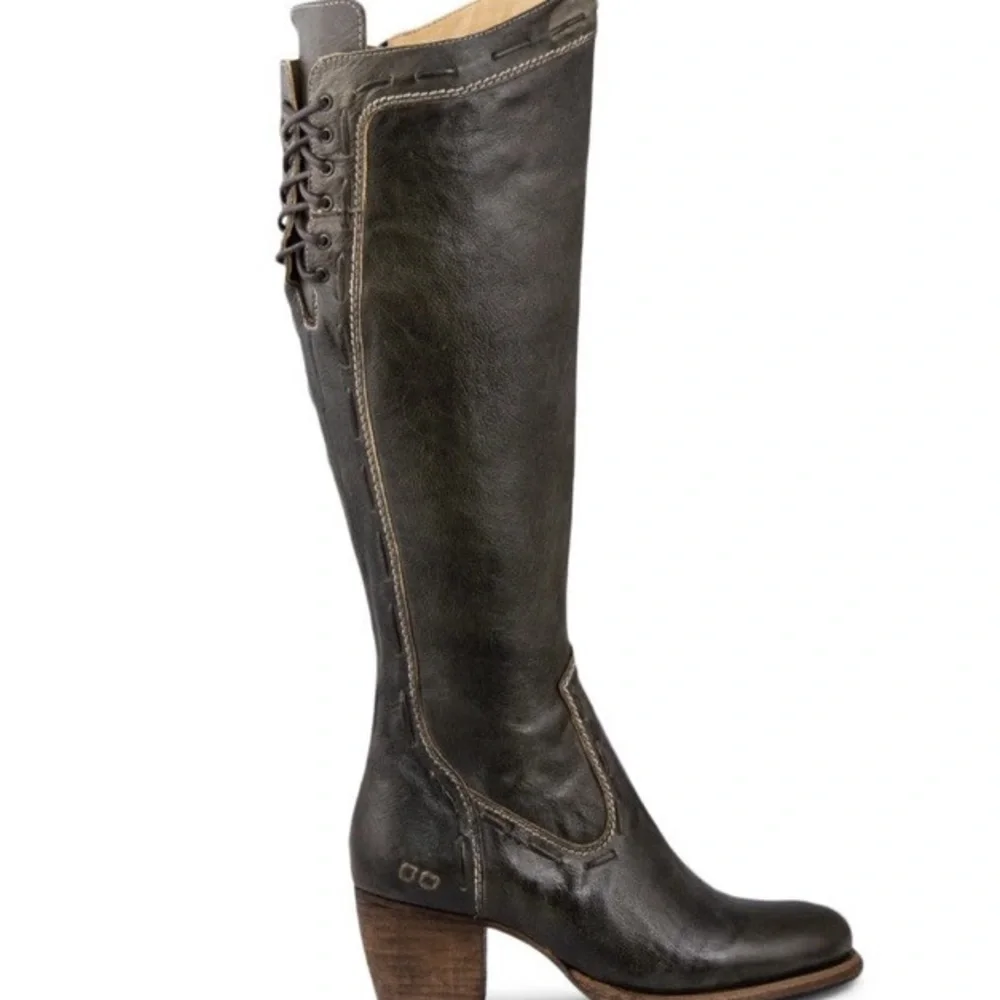 BED |STU Women's Over-the-Knee Brown Leather Riding Boots Size 6